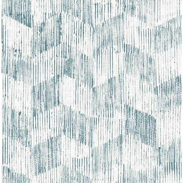 SCOTT LIVING Demi Teal Distressed Wallpaper Sample