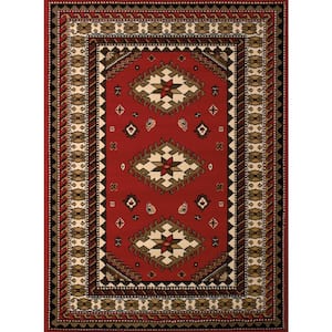 Dallas Tres Red 5 ft. x 7 ft. Indoor Area Rug