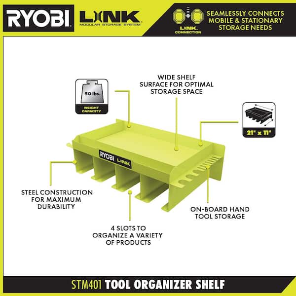 RYOBI LINK Tool Organizer Shelf (2-Pack) STM401-2 - The Home Depot