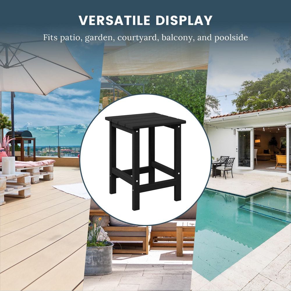 Westin Durable Black HDPE Outdoor Patio Side Table
