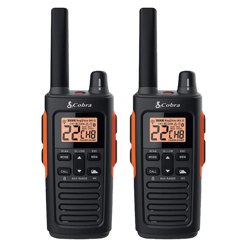 38-Mile-Range Waterproof 2-Way Radio, 2 Pack