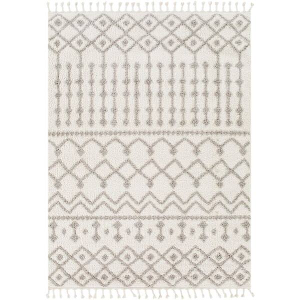 Artistic Weavers Cannes White/Grey 5 ft. x 7 ft. Indoor Area Rug