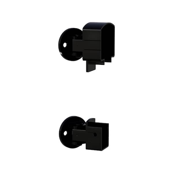 6 in. W Black Aluminum Deck Railing Universal Connector for 42 in. high system