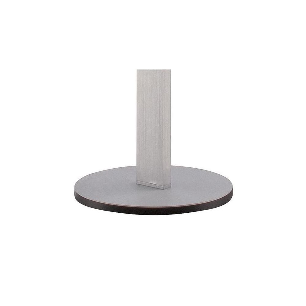 Adjustable White Acrylic LED Floor Lamp with Chiseled Nickel Finish