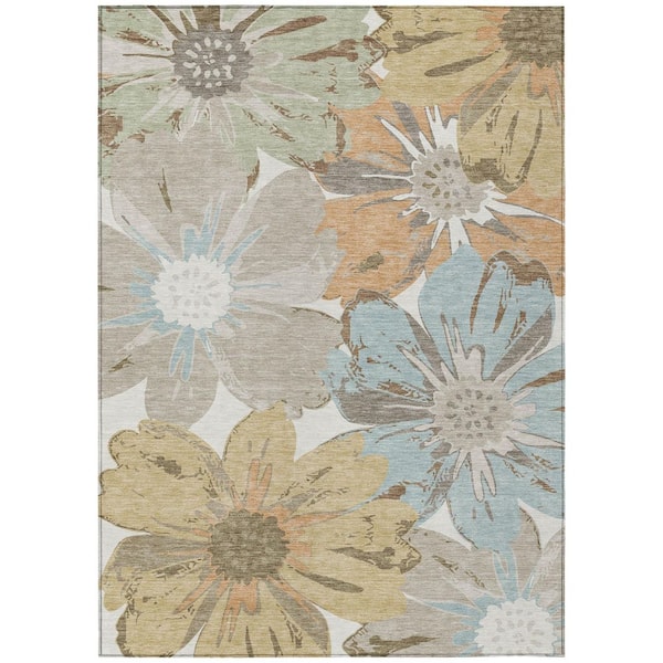 Chantille Machine Washable Indoor/Outdoor Abstract ACN2971 Beige 10 ft. x 14 ft. Area Rug