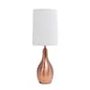 Simple Designs Home LT3303-RGD 1 Light Tear Drop Table Lamp Rose Gold,