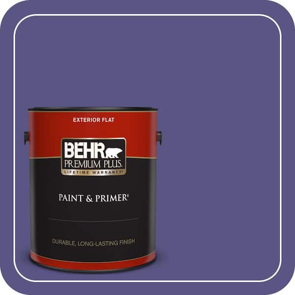 BEHR PREMIUM PLUS 1 gal. #PPU16-01 Aurora Splendor Flat Exterior Paint & Primer