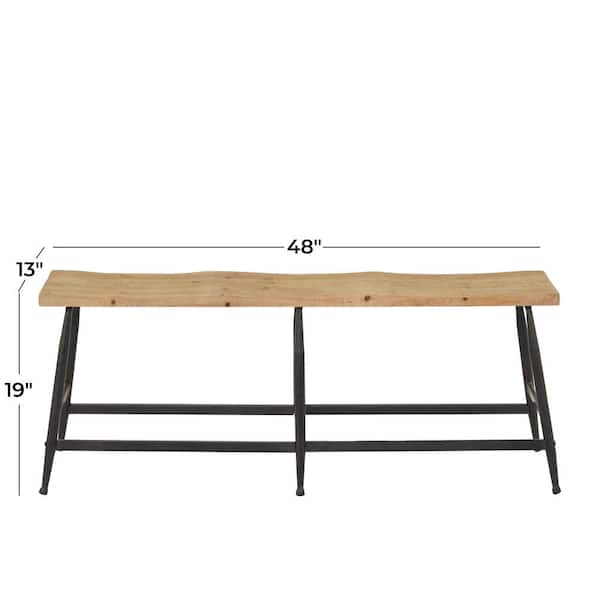 Brown Slim Bench 19 in. X 48 in. X 13 in.