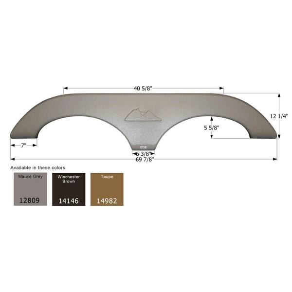 Fender Skirt, Tandem, Forest River, FS2779, Dark Khaki - $193.23