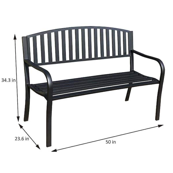 Maypex Steel Outdoor Garden Bench 300040 V1 The Home Depot