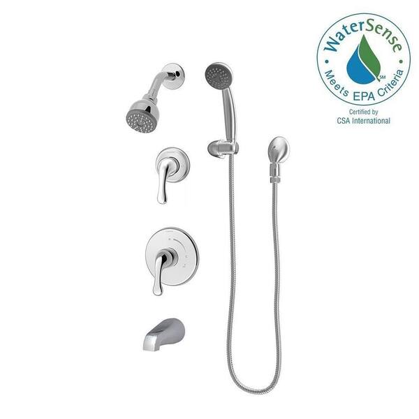 Symmons Unity 2-Handle Tub/Shower/Hand Shower System with Strops in Chrome (Valve Included)