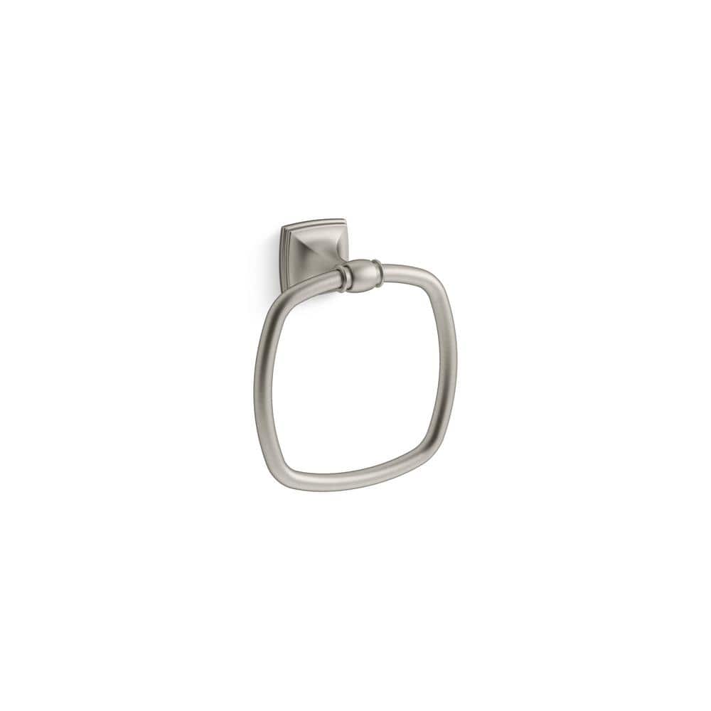 Vibrant Brushed Nickel Wall Mounted Towel Ring