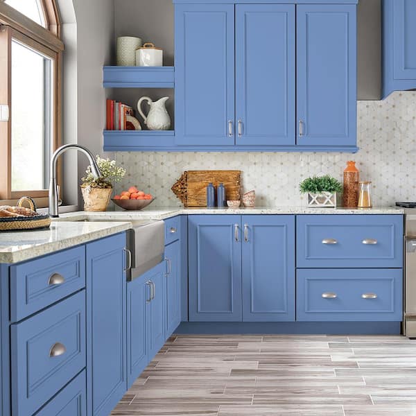 1 qt. #P530-4 Periwinkle Semi-Gloss Enamel Interior/Exterior Cabinet, Door & Trim Paint
