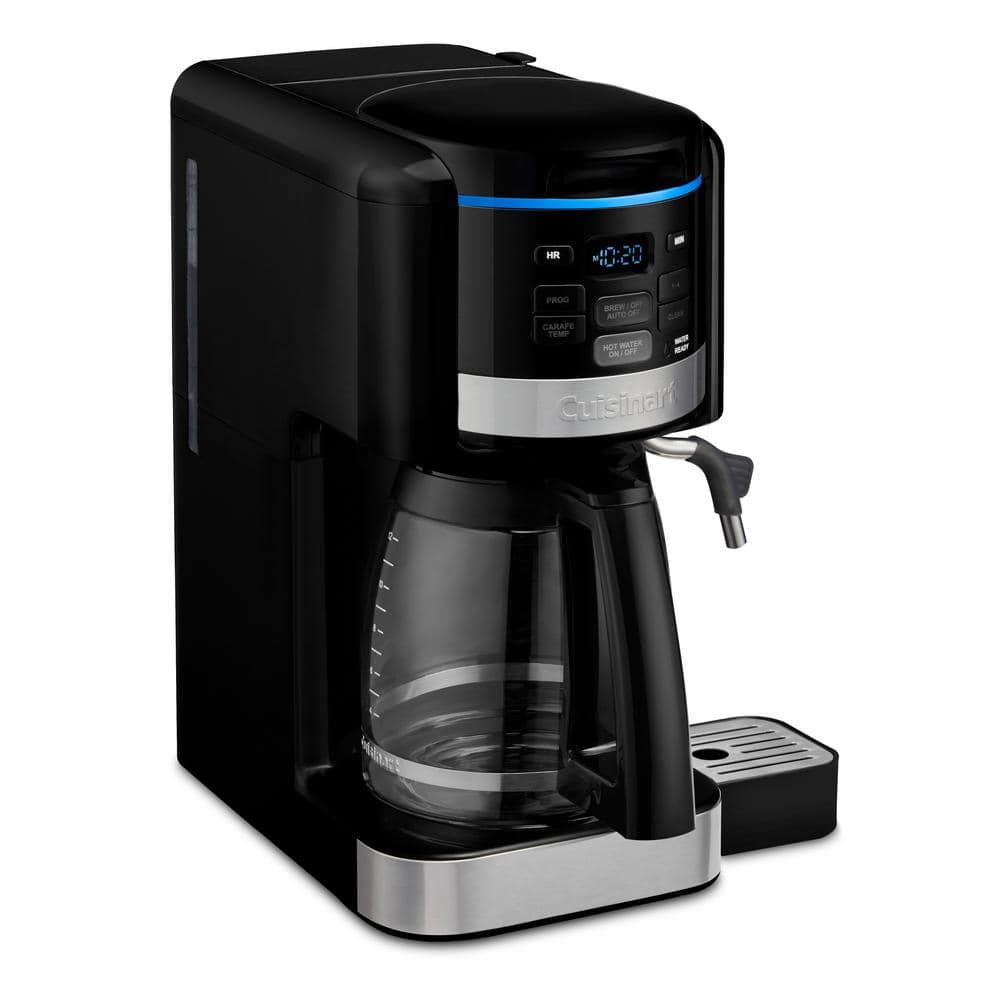 Black Programmable Drip Coffee Machine with Grinder and Water Filter