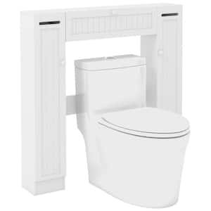 34.5 in. W x 38.5 in. H x 7 in. D White Over-the-Toilet Storage