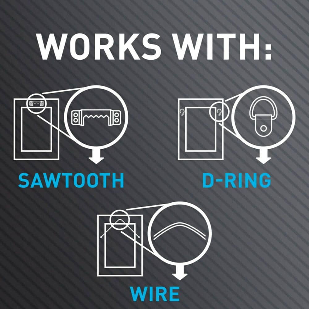 3M CLAW 15 lb Hardened Steel Drywall Picture Hangers, Pack of 4