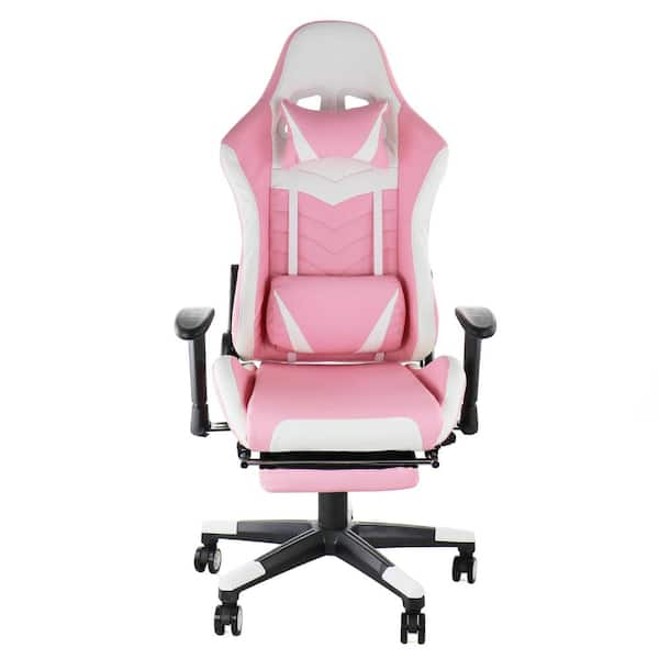 Gaming chair best sale pink and white