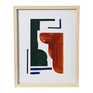 Geometric Print with Solid Wood Framed and Glass Cover Abstract Art Print 25 in. x 20 in.