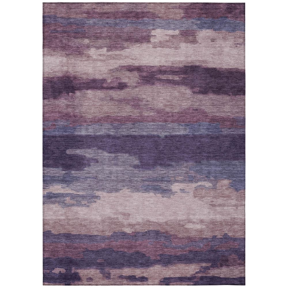 Chantille Machine Washable Indoor/Outdoor Abstract ACN2870 Eggplant 5 ft. x 7 ft. 6 in. Area Rug price history on PriceWatchPro