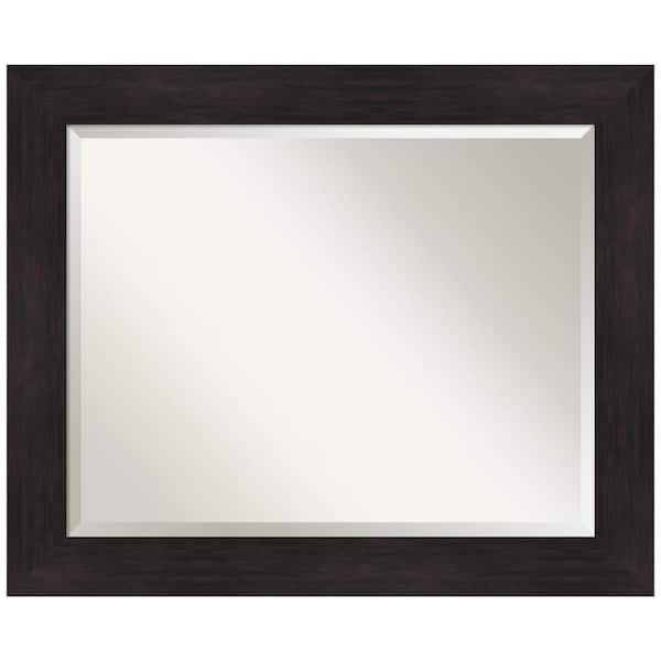 Amanti Art Furniture Espresso 33.5 in. H x 27.5 in. W Framed Wall Mirror