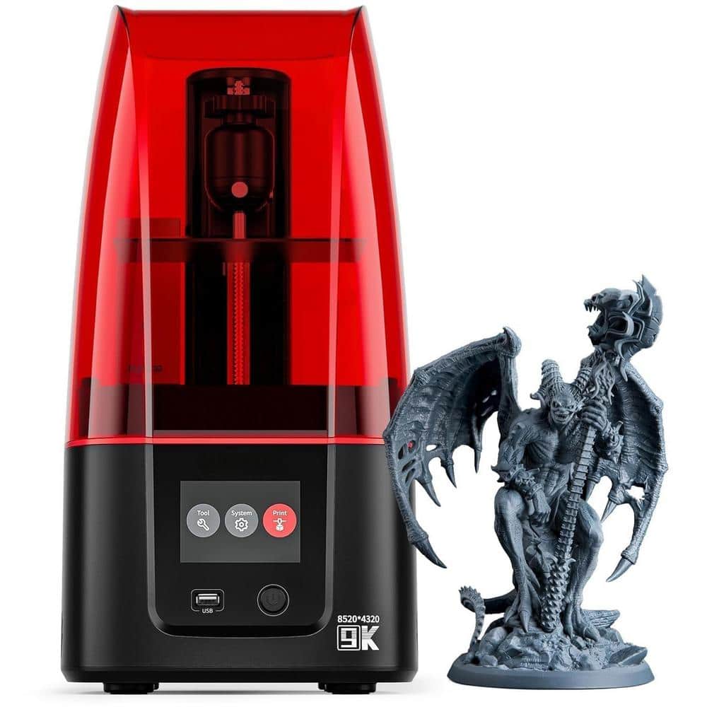 3D Printer with 7 in. 9K Monochrome LCD, UV Resin Photocuring Printer, Mult