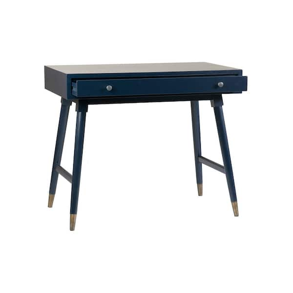 Small navy store blue desk