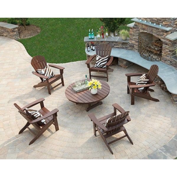 Yacht Club Shellback Charcoal Black Plastic Patio Adirondack Chair