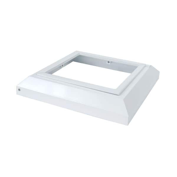 Fortress Accents 6 in. x 6 in. White Aluminum Deck Post Base Cover
