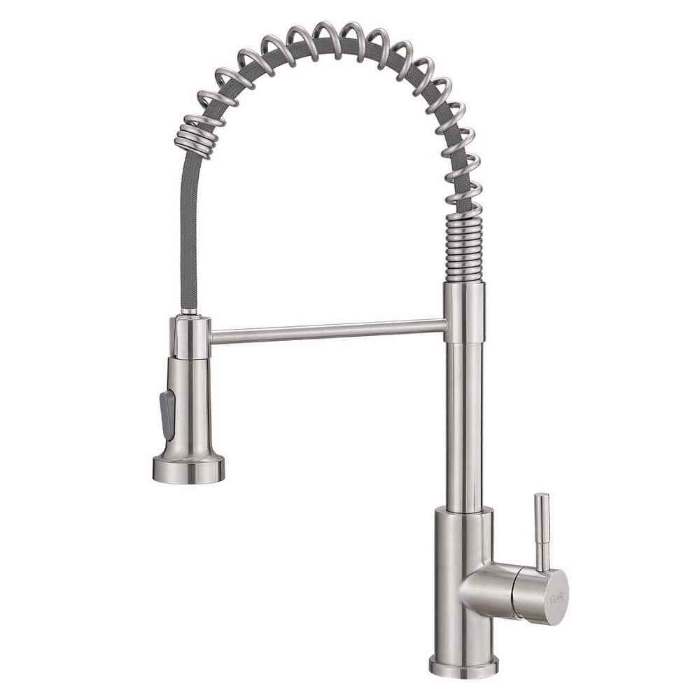Brushed Nickel 17.7 in. H Pull Down Sprayer Kitchen Faucet with 360° Spout Swivel price history on PriceWatchPro