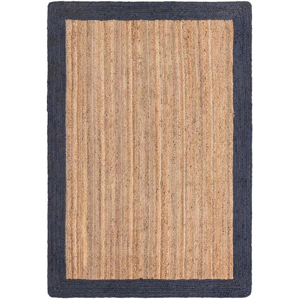Braided Jute Goa Natural 6' 1 x 9' 0 Area Rug