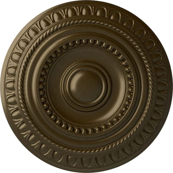 Ekena Millwork 15-3/4" x 1-3/8" Artis Urethane Ceiling Medallion (Fits Canopies upto 6-7/8"), Brass