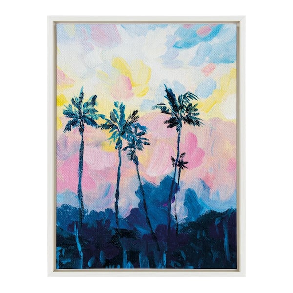 Kate and Laurel Sylvie Apache Junction Sunset by Rachel Christopoulos Framed Canvas Nature Art Print 24 in. x 18 in.