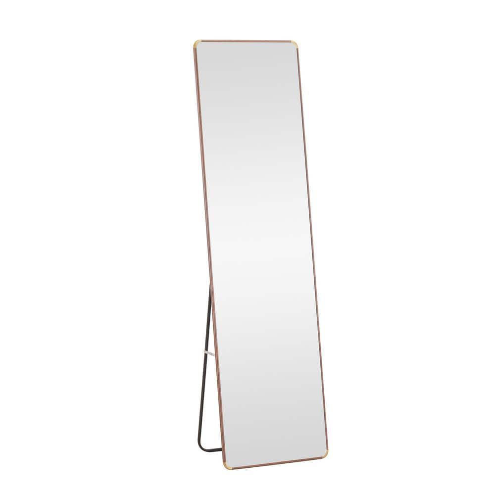 Clear 17 in. W x 60 in. H Framed Rectangle Standing Full Floor or Wall Moun