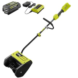 40V 12 in. Cordless Electric Single-Stage Snow Shovel with 4.0 Ah Battery and Charger