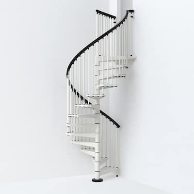 SKY030 55 in. White Spiral Staircase Kit