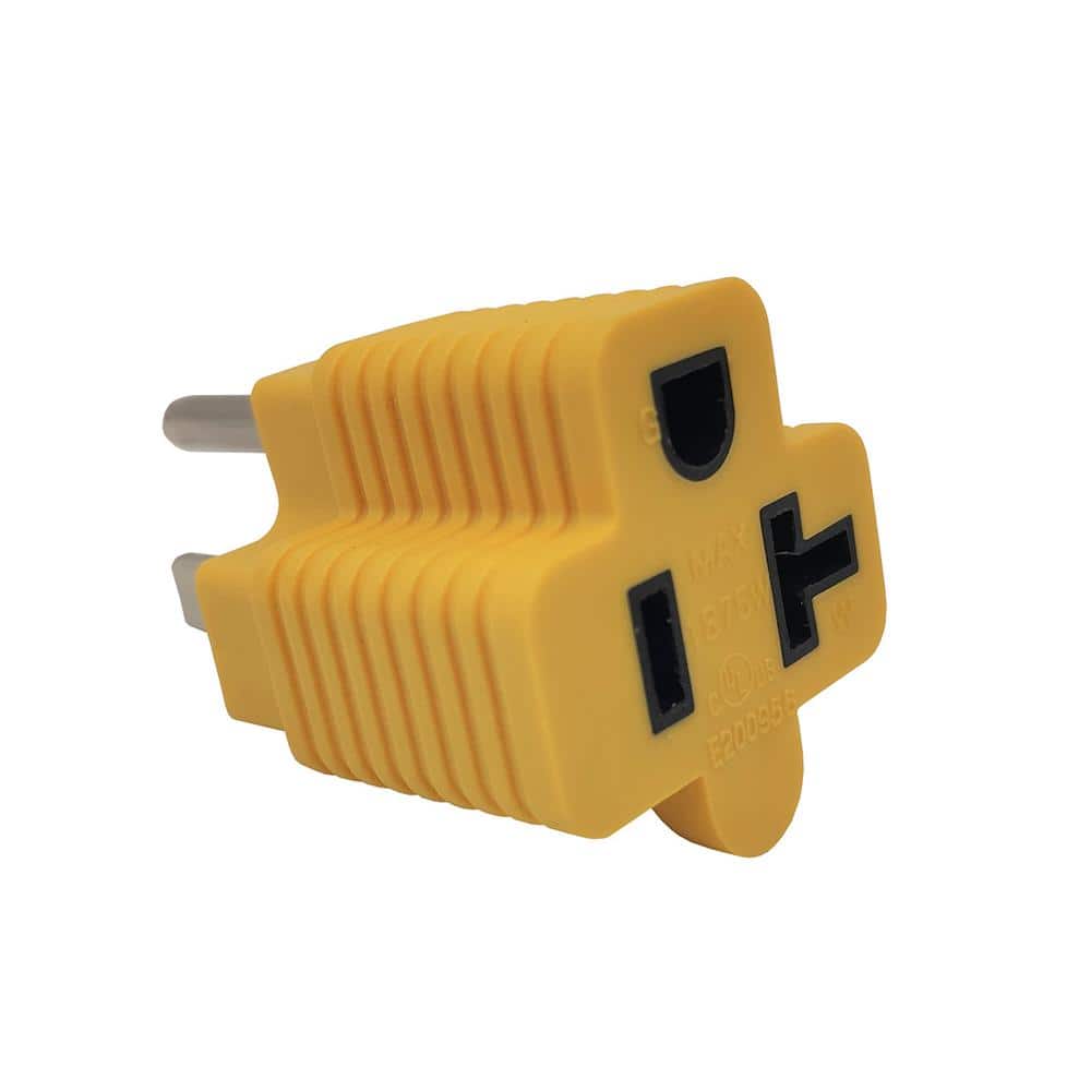 Household 15 Amp 125-Volt Plug to 20 Amp T-Blade Female Outlet NEMA 5-15P to 5-20R/5-15R Travel Adapter (2-Pack) price history on PriceWatchPro