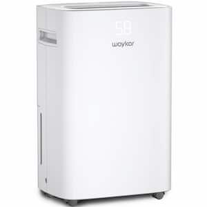 50-Pint Capacity 4500 sq. ft. Smart Control Home Dehumidifier with Bucket Auto Drain for Indoor White