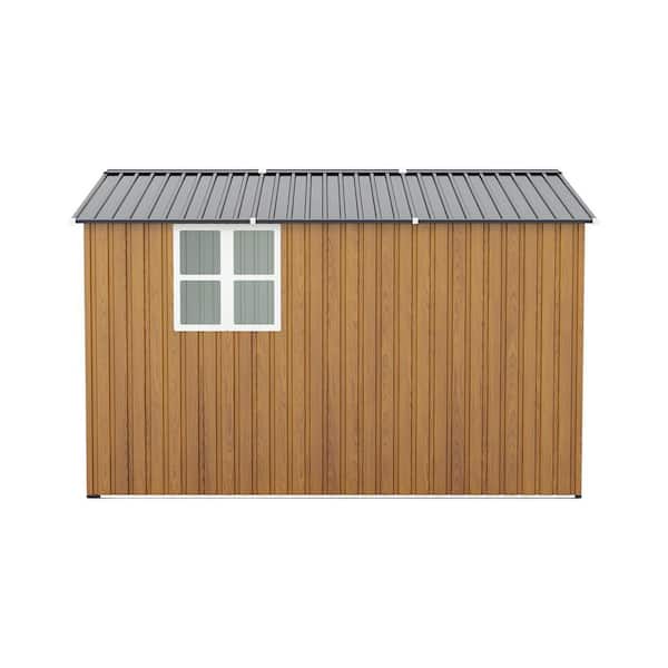 10 ft x 12 ft Outdoor Metal Storage Shed, Tool Shed for Garden, Backyard, or Chicken Coop(120sq. ft. )