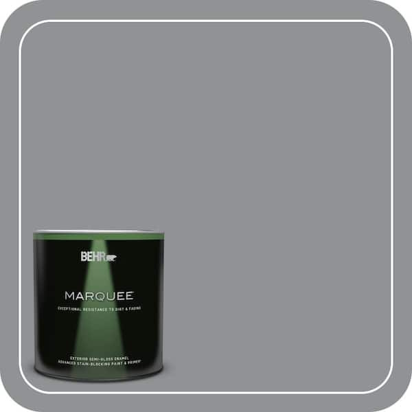 BEHR MARQUEE 1 qt. #770F-4 Gray Area Semi-Gloss Enamel Exterior Paint & Primer