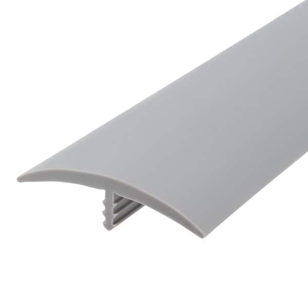 Outwater 1-1/2 in. Dove Grey Flexible Polyethylene Center Barb Hobbyist Pack Bumper Tee Moulding Edging 25 foot long Coil