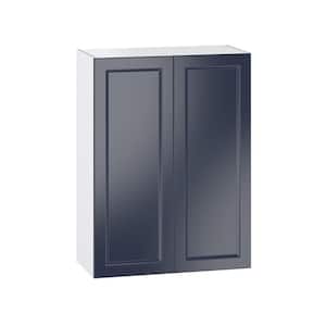 Devon Painted Blue Recessed Assembled Wall Kitchen Cabinet (30 in. W x 40 in. H x 14 in. D)