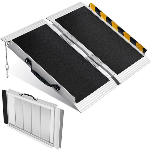 2-Pack Modular Series 2-Inch Rise Wheelchair Ramp Entry Doorway Ramp in ...