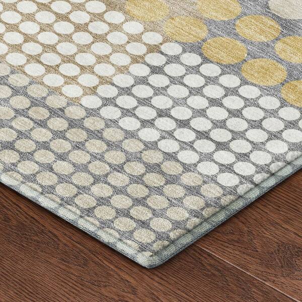 Mayfield Premium Machine Washable Abstract AMF2445 Beige 10 ft. x 14 ft. Area Rug