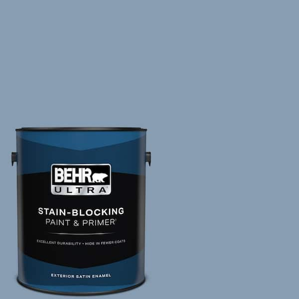 BEHR ULTRA 1 gal. #S520-4 Private Jet Satin Enamel Exterior Paint & Primer