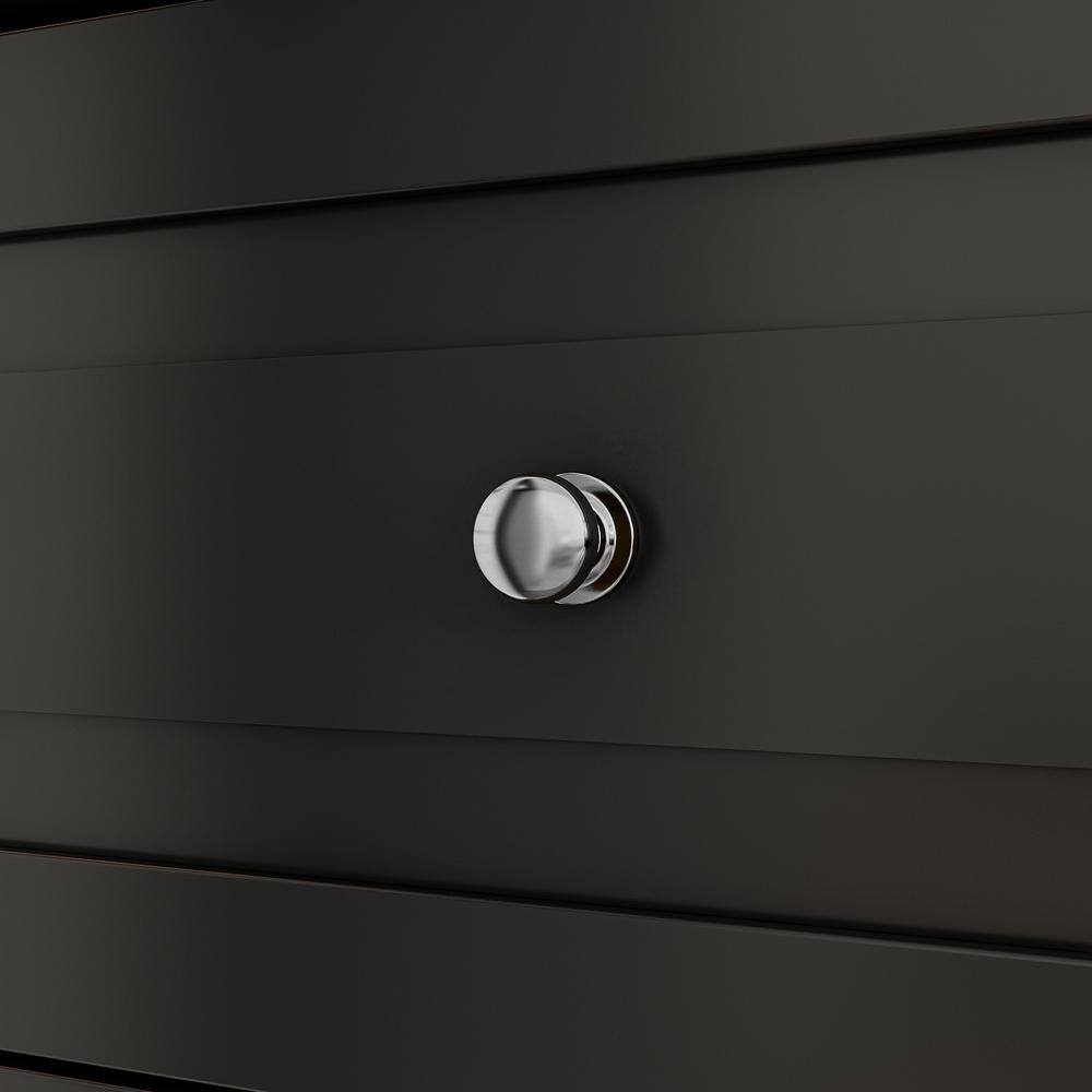 Black MDF 5-Drawer Vertical Chest of Drawers