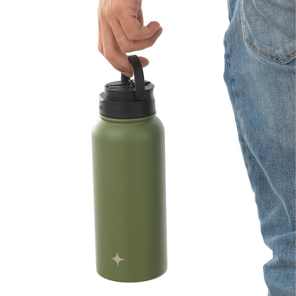  THERMOS FUNTAINER 16 Ounce Stainless Steel Vacuum Insulated  Bottle with Wide Spout Lid, Denim Blue: Home & Kitchen