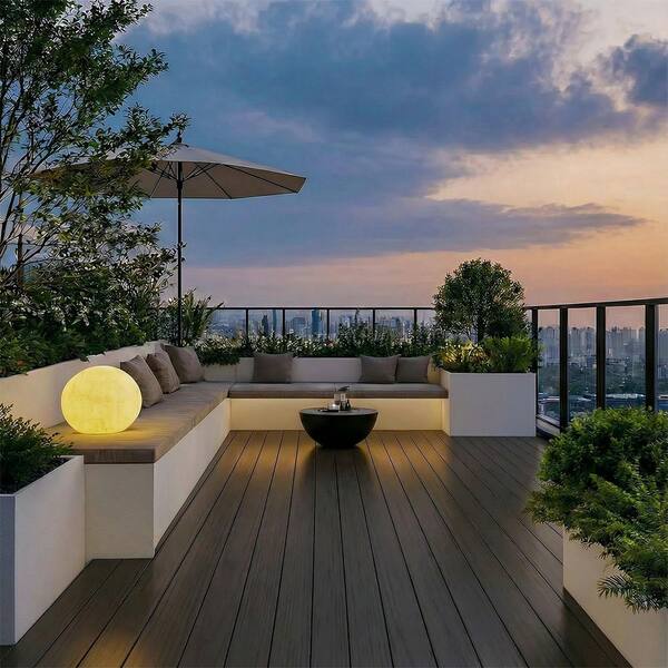 mondaria Outdoor Lightweight 1 in. x 5.5 in. x 8 ft. Espresso