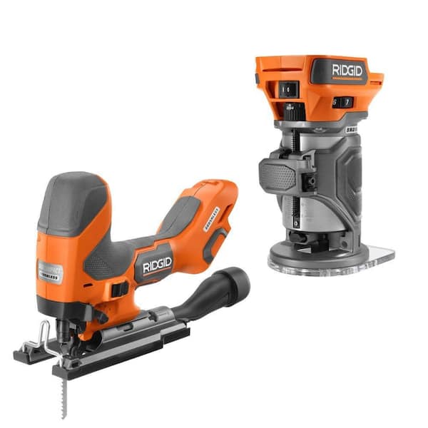18V Brushless Cordless 2-Tool Combo Kit with SubCompact Barrel Grip Jig Saw and Compact Router (Tools Only)