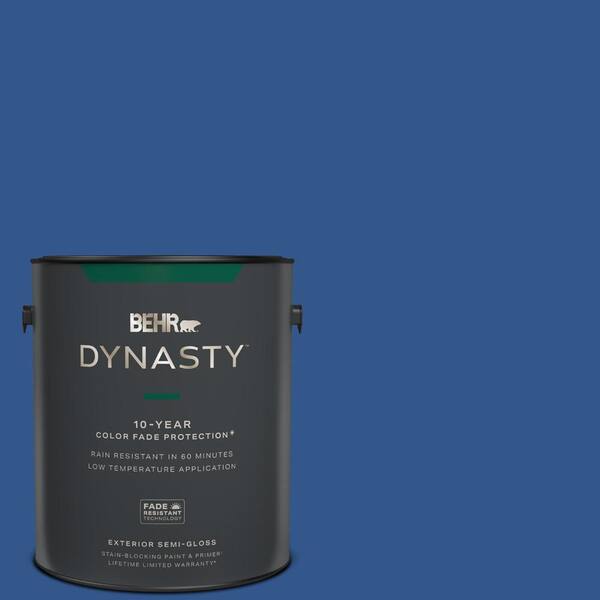 BEHR DYNASTY 1 gal. #PPU15-03 Dark Cobalt Blue Semi-Gloss Exterior Stain-Blocking Paint & Primer