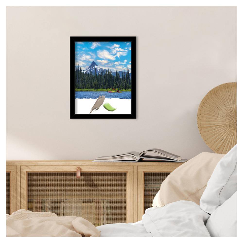 Jet Black Matte Polystyrene 15" x 12" Hanging Picture Frame
